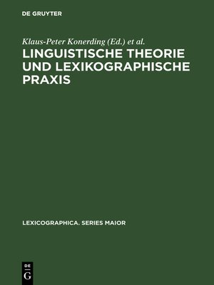 cover image of Linguistische Theorie und lexikographische Praxis